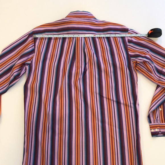 Etro Mens Multicolored Striped Shirt, size 38 - Picture 5 of 7